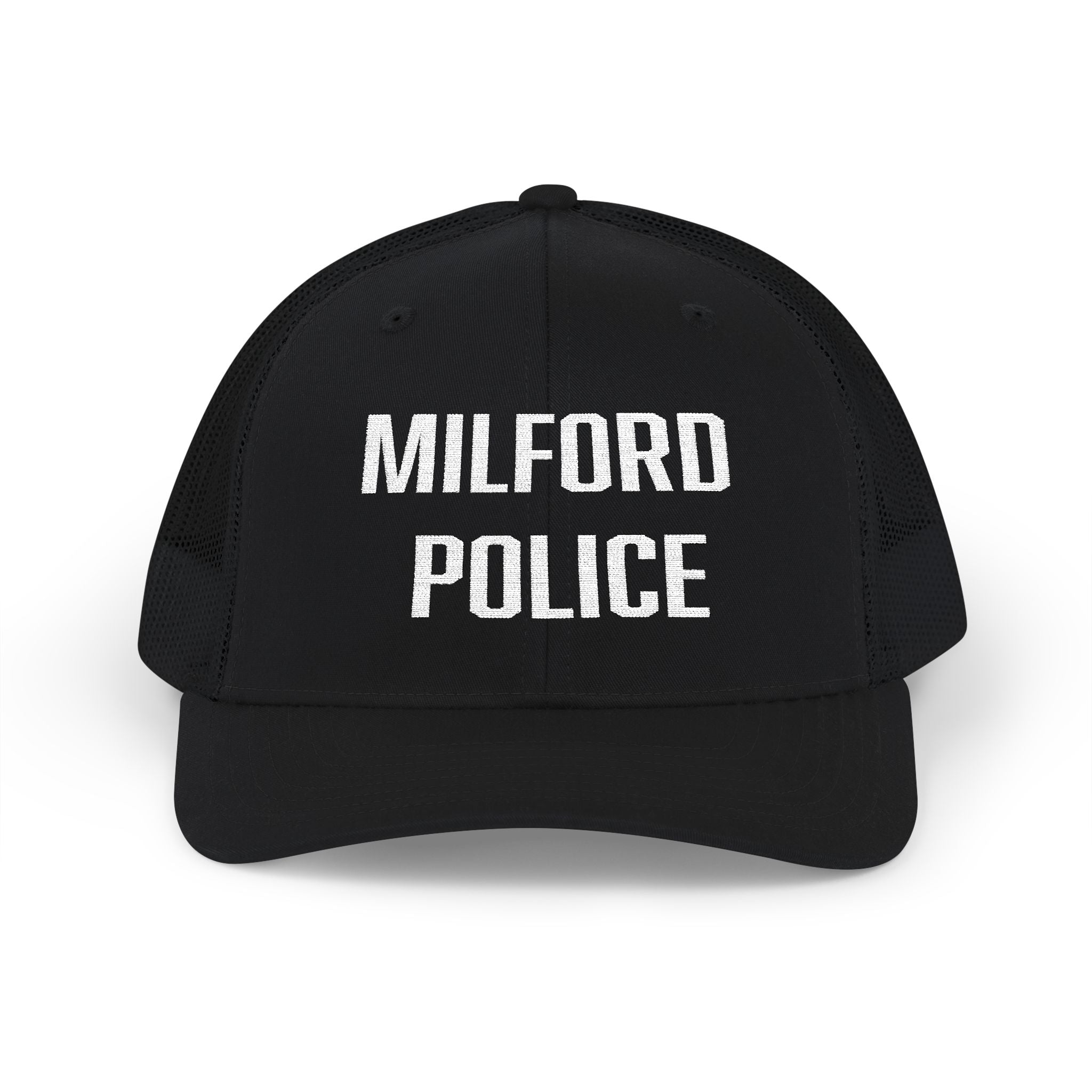 Embroidered Milford Police Snapback Trucker Cap - Perfect Gift for Law Enforcement Supporters, Casual Wear, Outdoor Adventures, Custom Hats