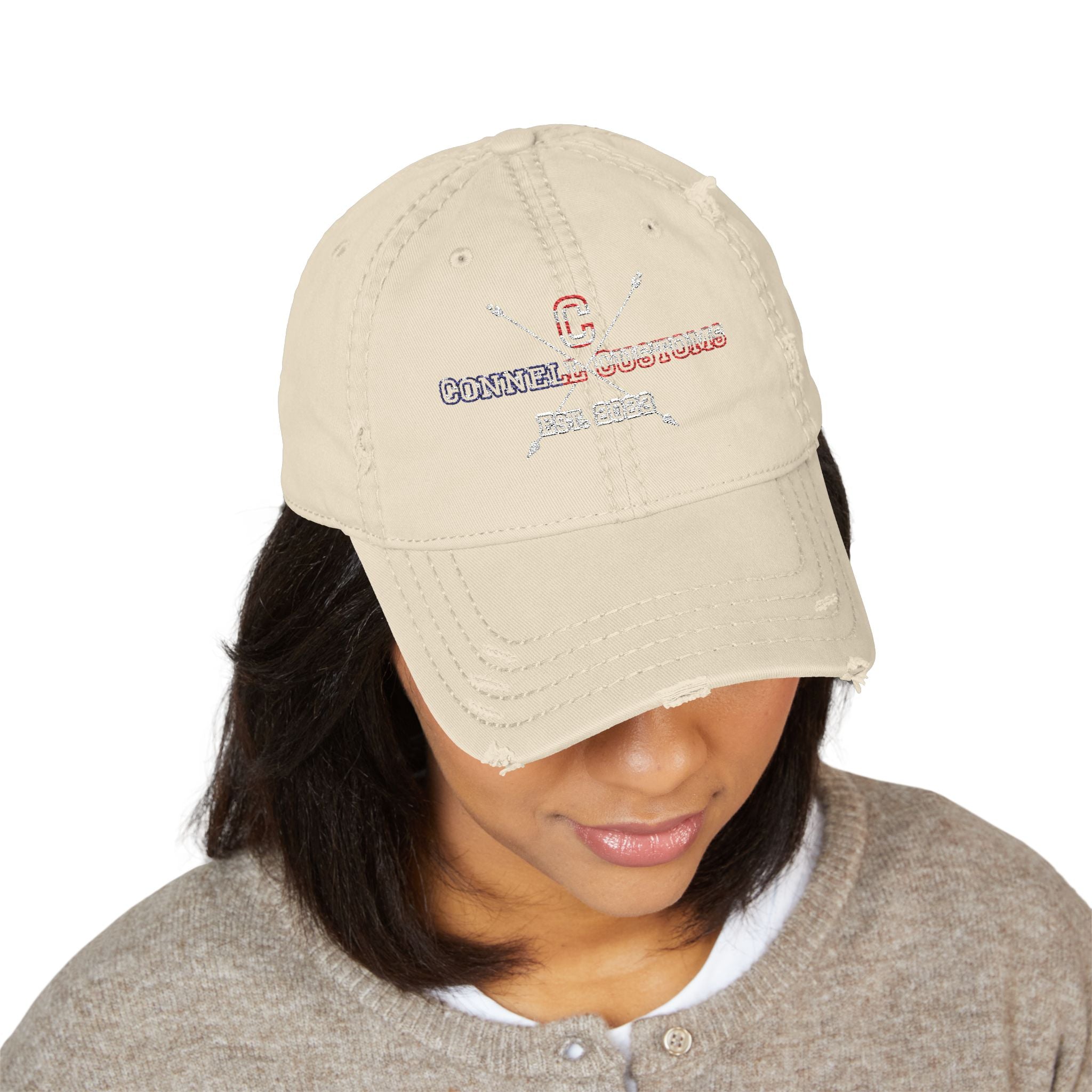 Distressed American Flag Dad Hat, Vintage Cap, Embroidered Hat, Casual Headwear, Gift for Dad