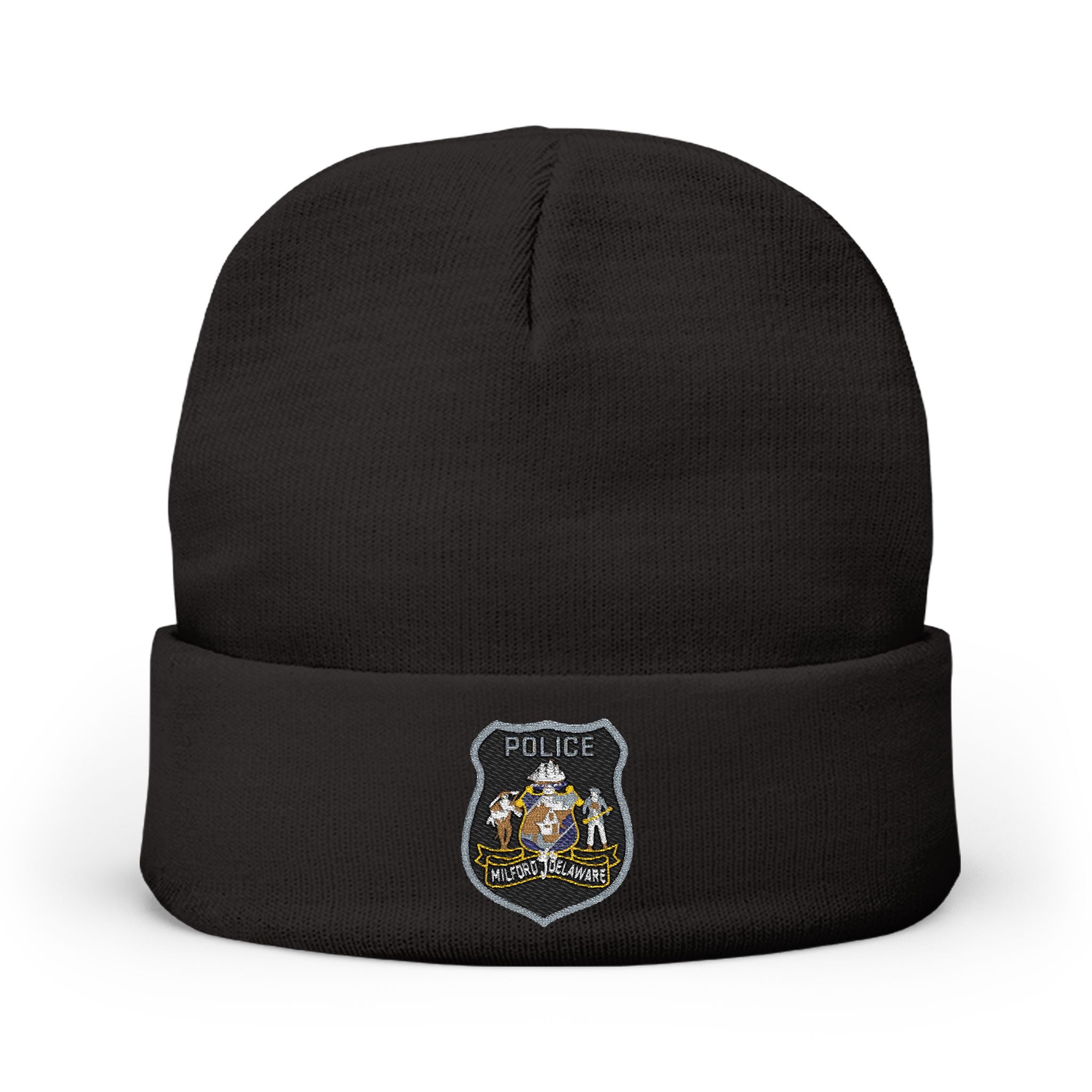 Embroidered Police Knit Beanie | Winter Hat, Gift for Law Enforcement, Cozy Beanie, Police Officer Accessory, Unique Winter Wear