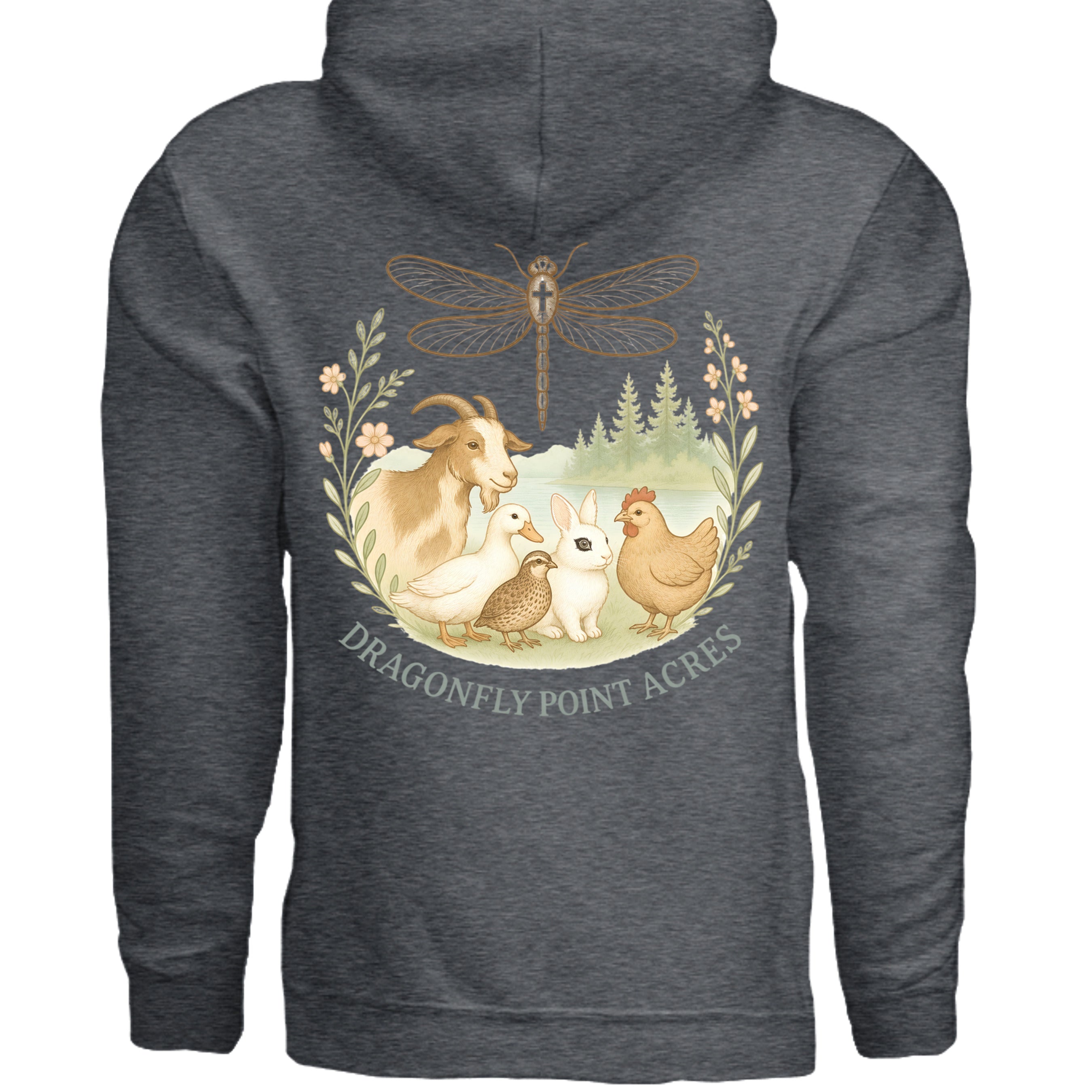 DARK HEATHER - G185 - BACK